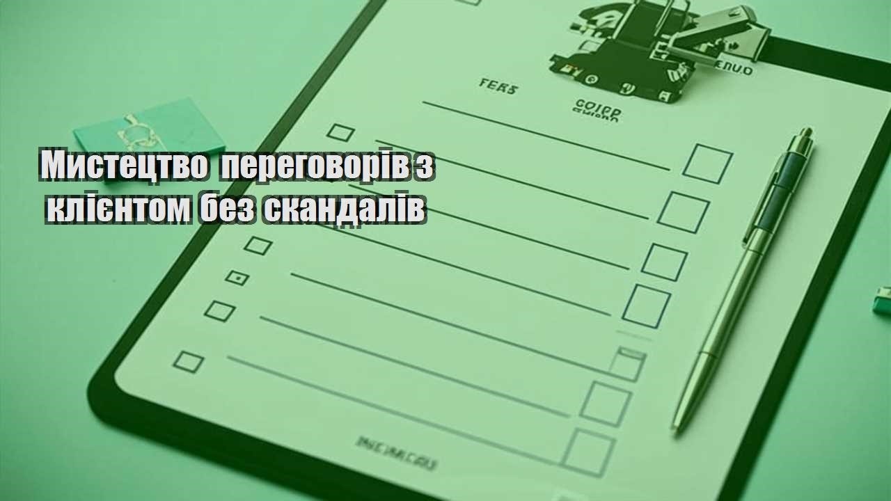 mystecztvo peregovoriv z kliyentom bez skandaliv