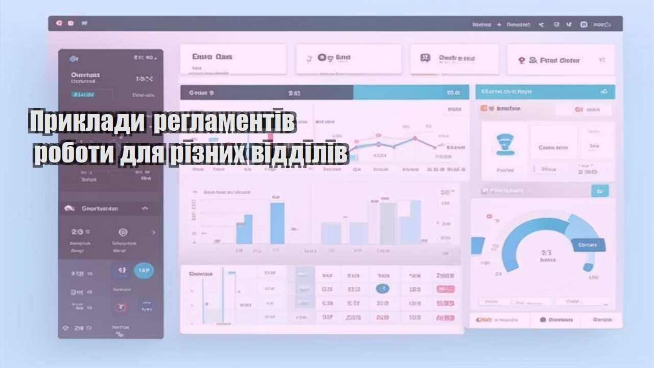 pryklady reglamentiv roboty dlya riznyh viddiliv