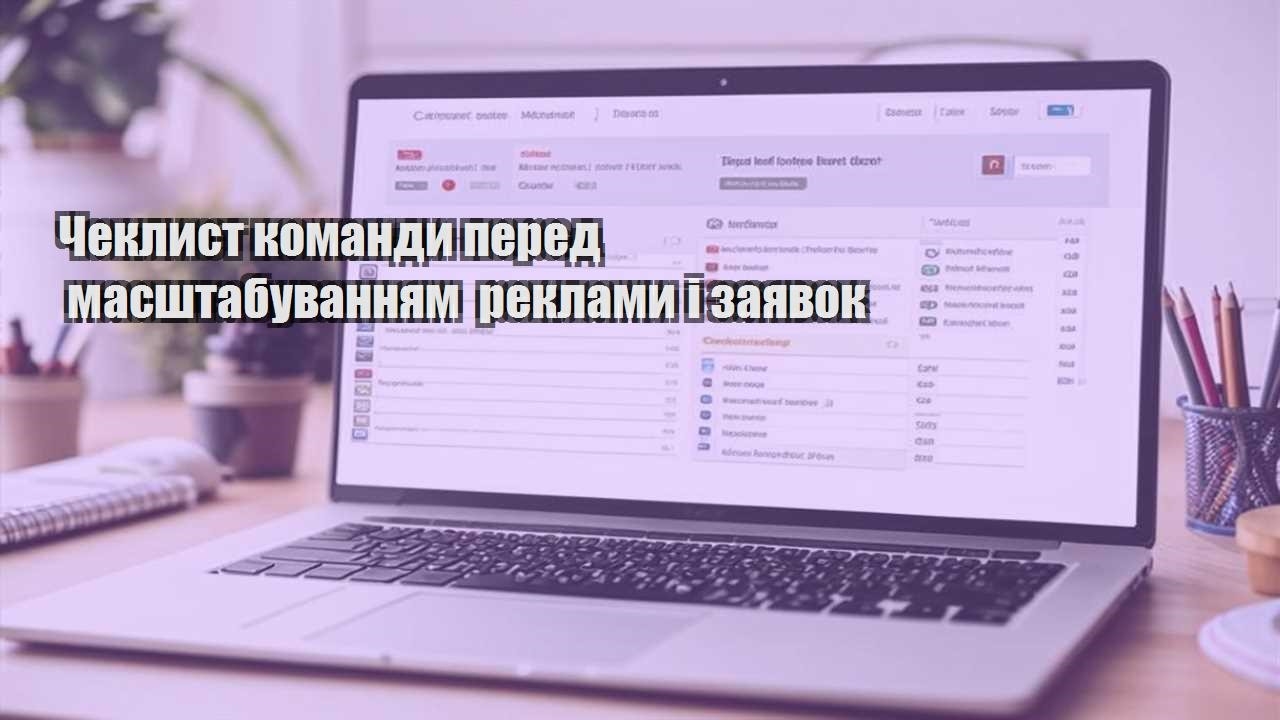 cheklyst komandy pered masshtabuvannyam reklamy i zayavok