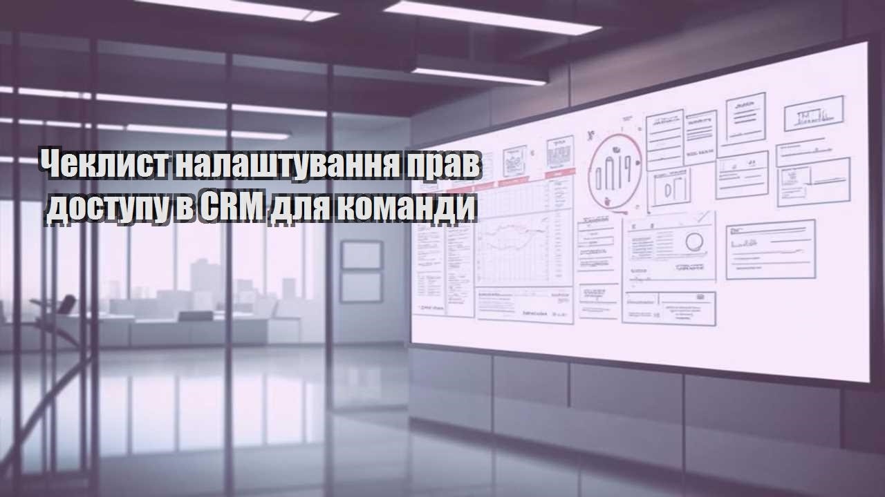 cheklyst nalashtuvannya prav dostupu v crm dlya komandy