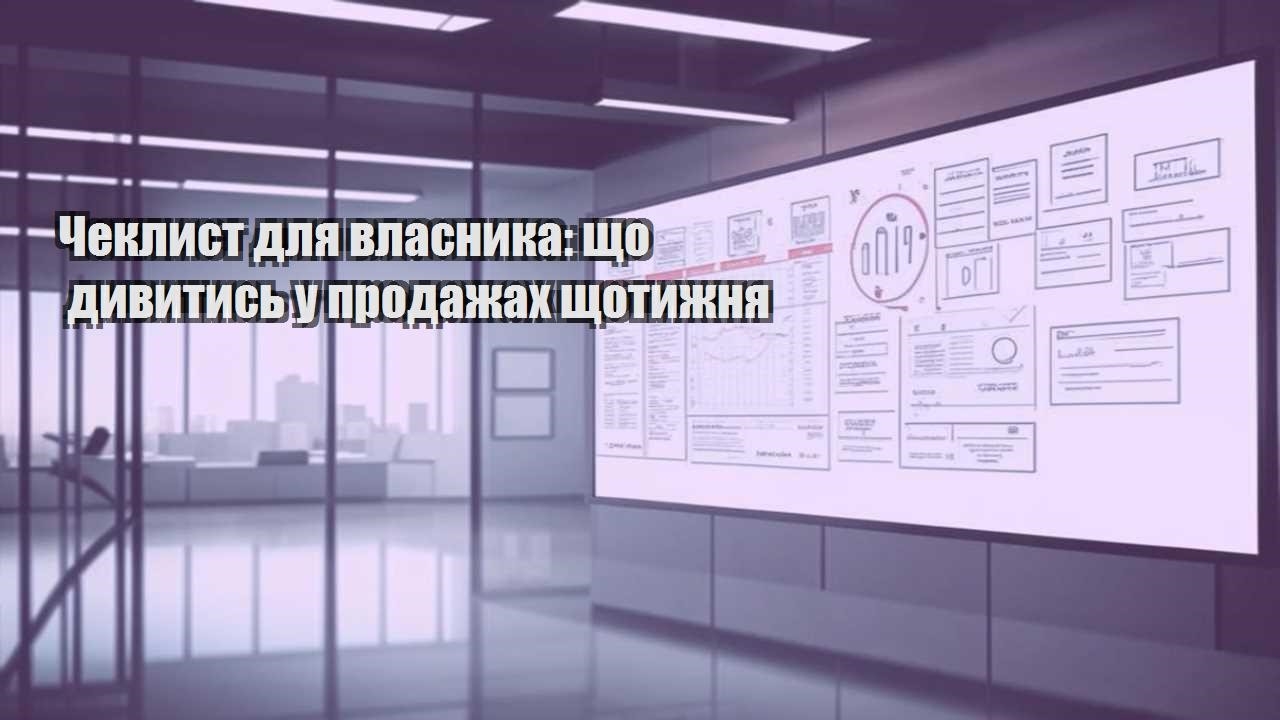 cheklyst dlya vlasnyka shho dyvytys u prodazhah shhotyzhnya