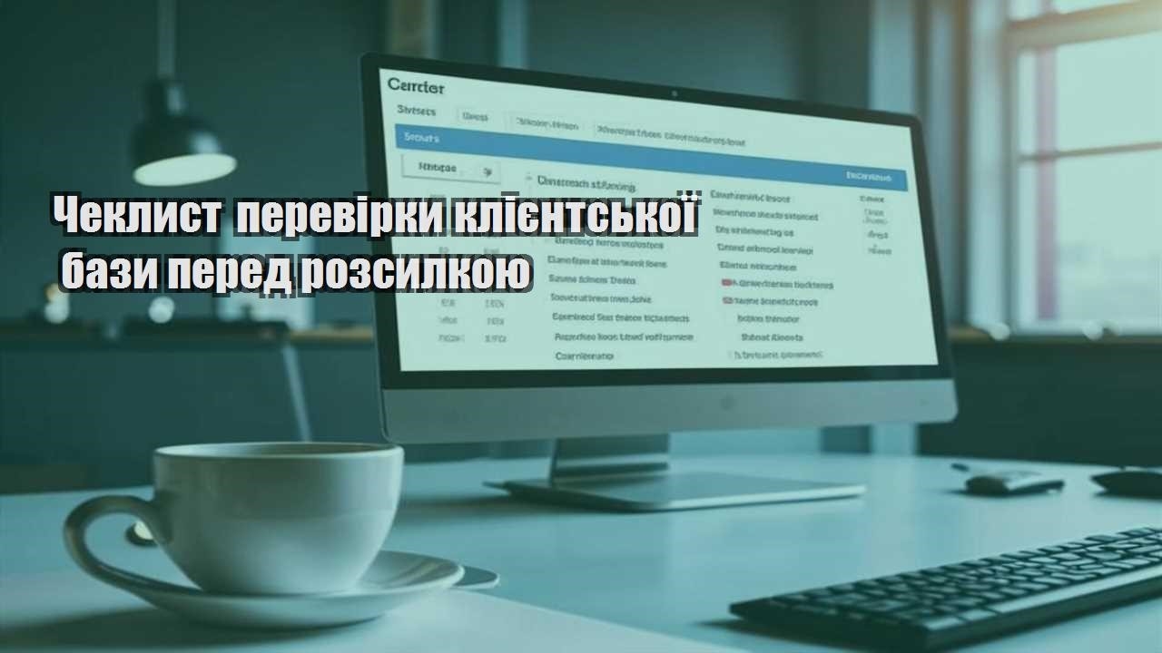 cheklyst perevirky kliyentskoyi bazy pered rozsylkoyu