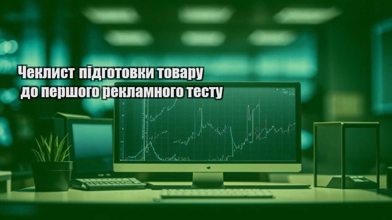 cheklyst pidgotovky tovaru do pershogo reklamnogo testu
