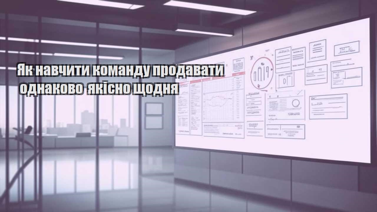 yak navchyty komandu prodavaty odnakovo yakisno shhodnya